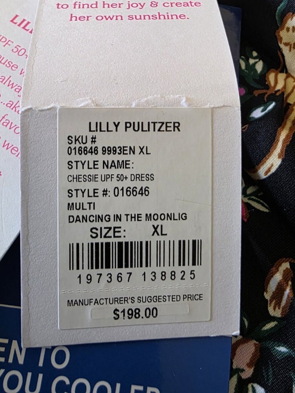 Lilly Pulitzer Chessie Dress XL UPF 50+ Luxletic Dancing in the Moonlight NWT - Picture 10 of 16